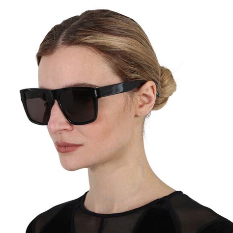 ysl 424|Saint Laurent Black Square Ladies Sunglasses SL 424 001 56.